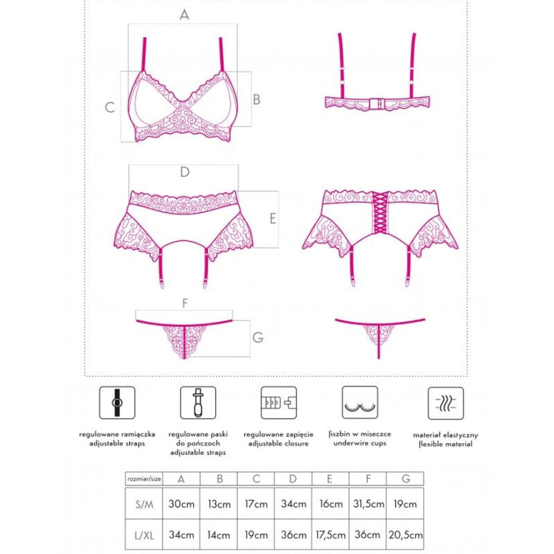 Reggiseno Nahir e slip e cintura S/M di Livco Corsetti Fashion, immagine 4