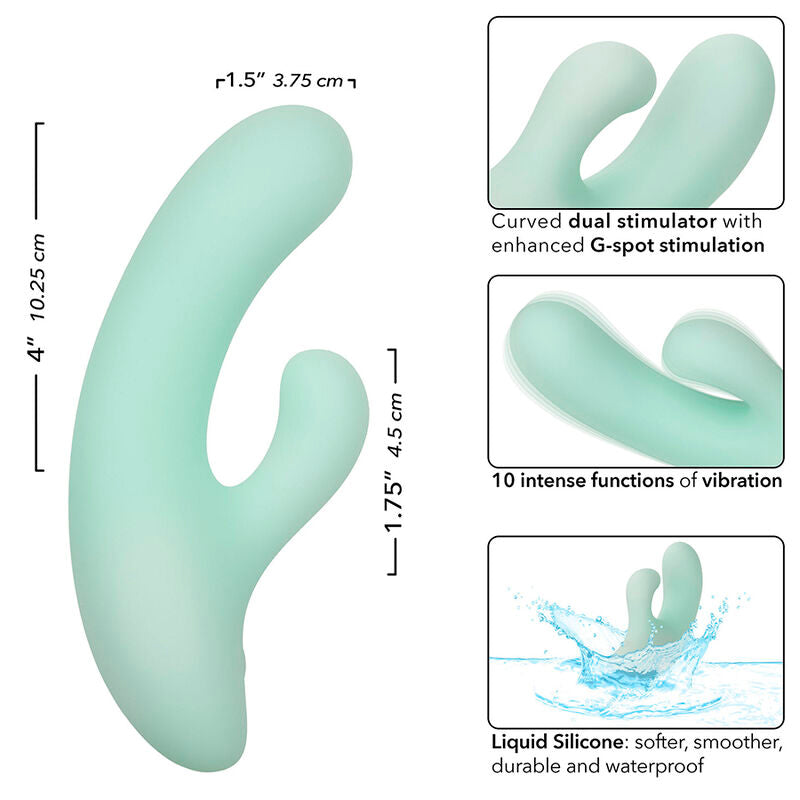 Vibratore Pacifica Fiji e stimolatore punto g 10 vibrazioni aqua di Calexotics, immagine 7