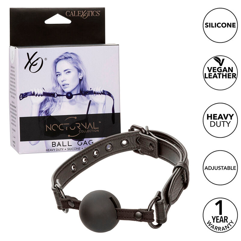 Bavaglio nocturnal ball silicone nero di Calexotics