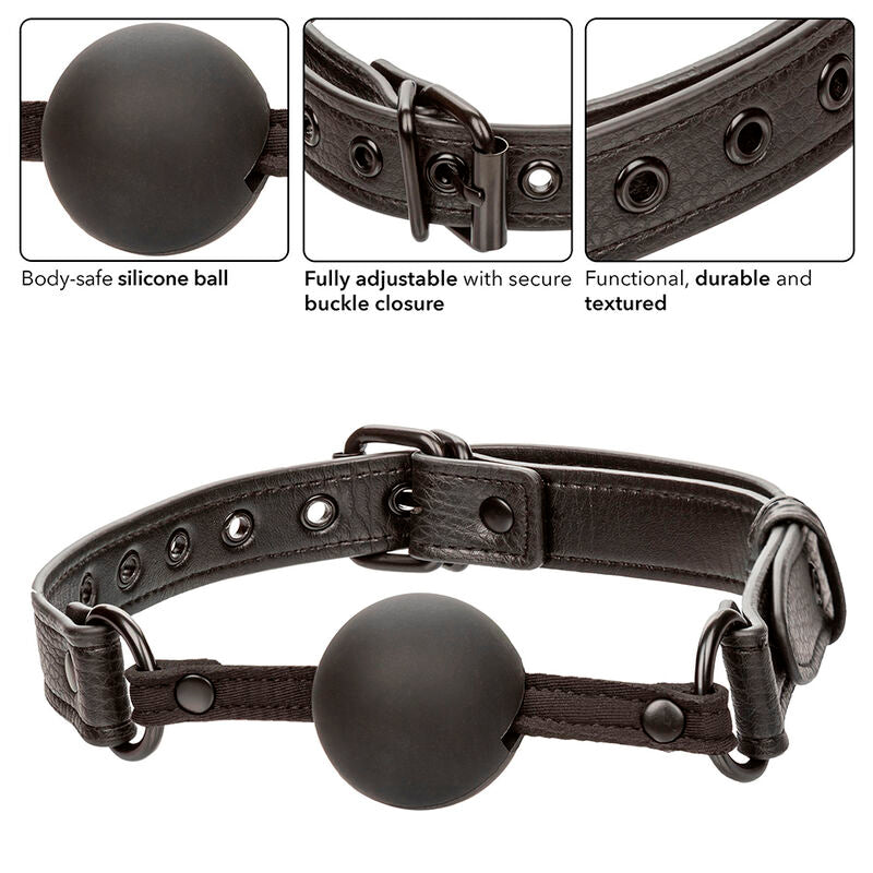 Bavaglio nocturnal ball silicone nero di Calexotics, immagine 4