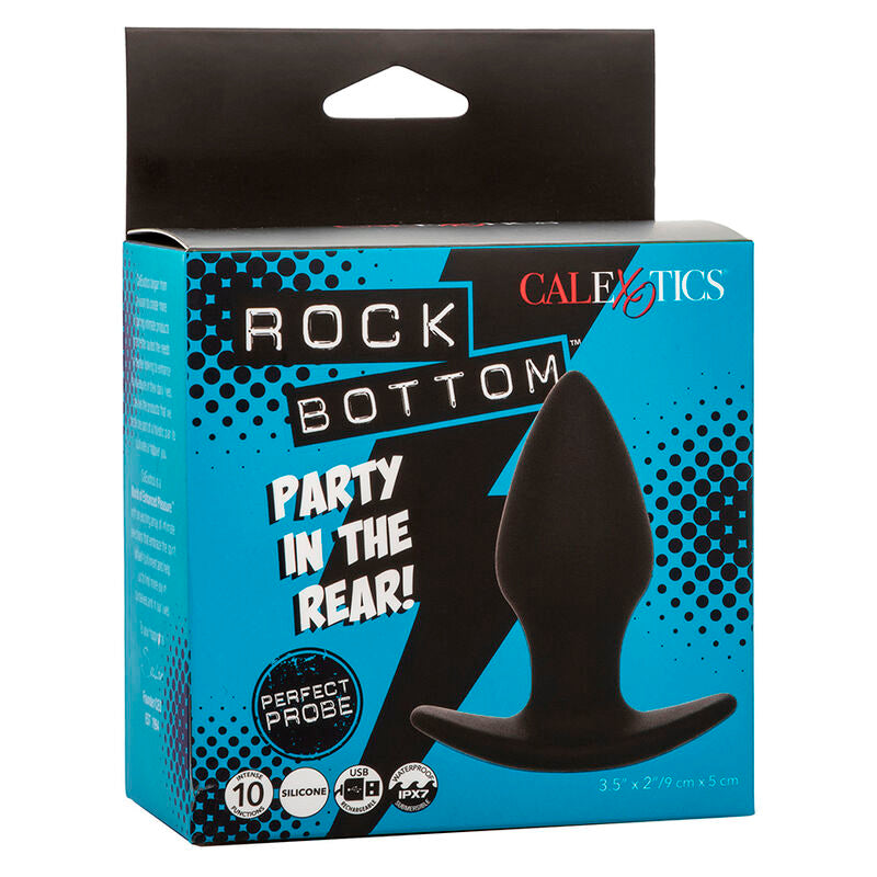 Rock Bottom perfect anal plug 10 vibrazioni silicone nero di Calexotics, immagine 10