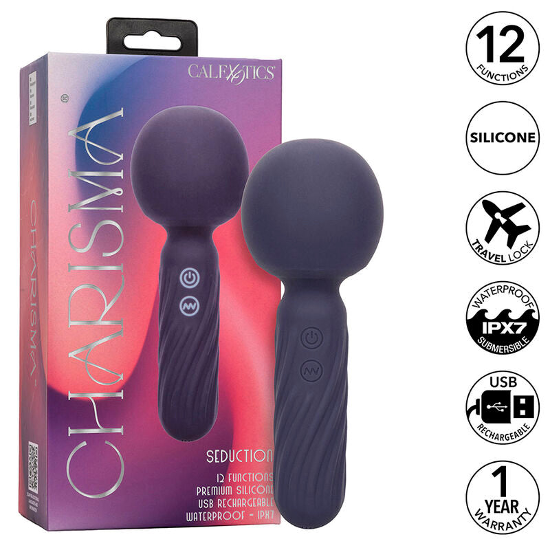 Massaggiatore Charisma Seduction 12 funzioni 17,75 cm x 6,25 cm viola di Calexotics