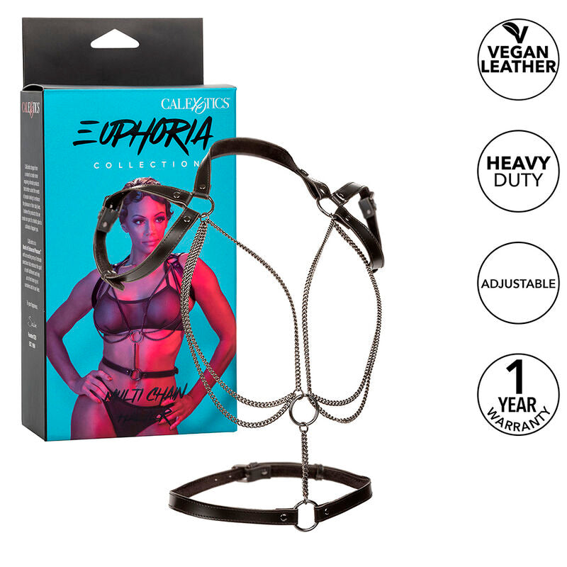 Strap-on euphoria Multichain halter premium di Calexotics