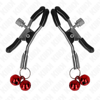 Morsetto per capezzoli doppia Campana rosso 6 cm di Kink, immagine 2