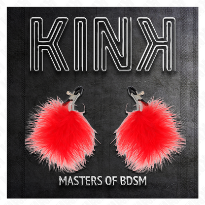 Pinza per capezzoli piuma rosso 7 cm di Kink, immagine 5