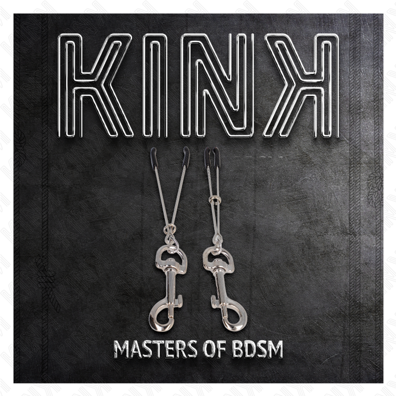 Pinza per capezzoli a gancio sottile argento 7 cm di Kink, immagine 5