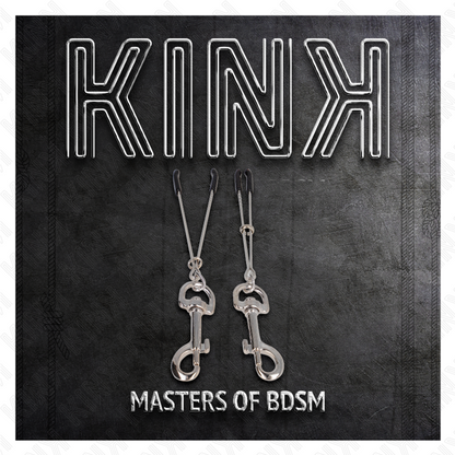 Pinza per capezzoli a gancio sottile argento 7 cm di Kink, immagine 5