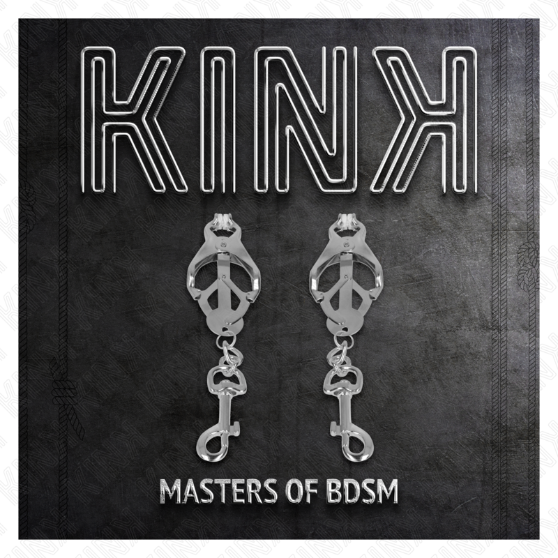 Pinze per capezzoli trifoglio giapponese con ganci argento di Kink, immagine 5