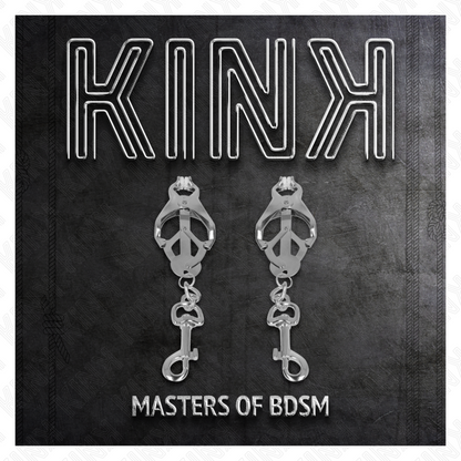 Pinze per capezzoli trifoglio giapponese con ganci argento di Kink, immagine 5