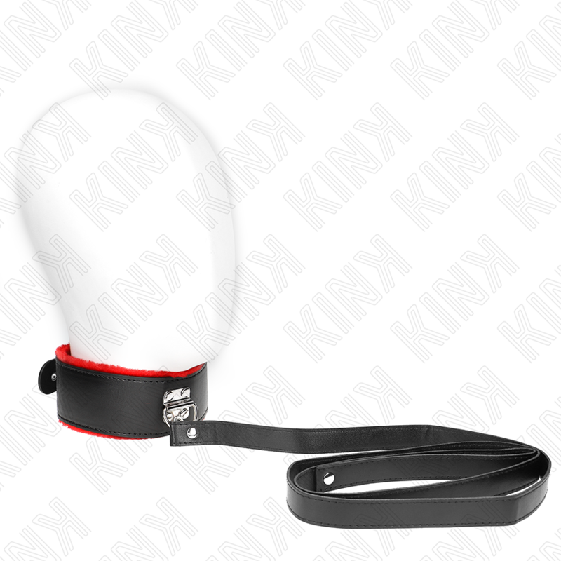 Collana con cintura 116 cm con cinturino in pelle rosso regolabile 40-48 cm x 6 cm di Kink