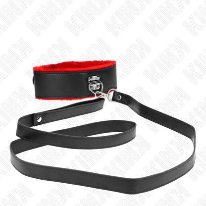Collana con cintura 116 cm con cinturino in pelle rosso regolabile 40-48 cm x 6 cm di Kink, immagine 4