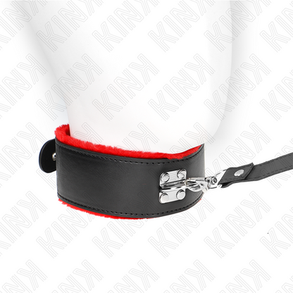 Collana con cintura 116 cm con cinturino in pelle rosso regolabile 40-48 cm x 6 cm di Kink, immagine 3