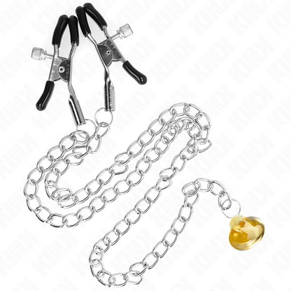 Pinze per capezzoli a catena con pendente in Corno 30 cm di Kink