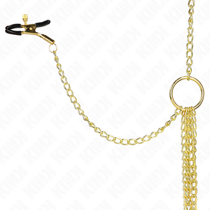 Morsetti per capezzoli 4 e clit regolabili oro di Kink, immagine 4