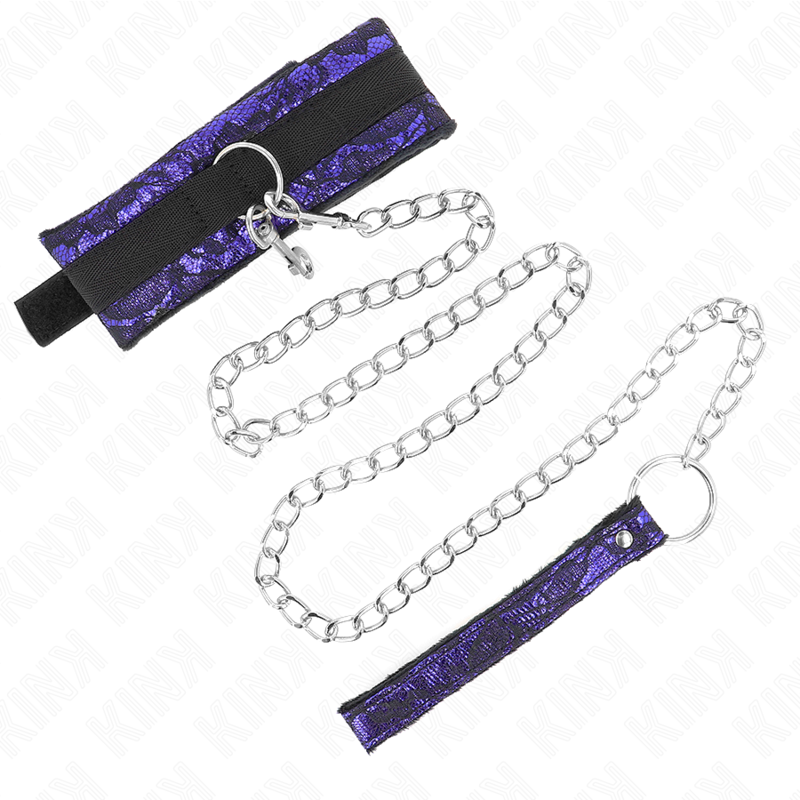 Collana corta in pizzo di velluto con cintura 105 cm con profilo in nylon 44 x 5,5 cm di Kink, immagine 2