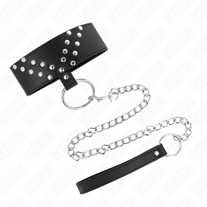 Collana con cintura 65 cm con Rivetto a v regolabile 36-43 cm x 5 cm di Kink, immagine 2