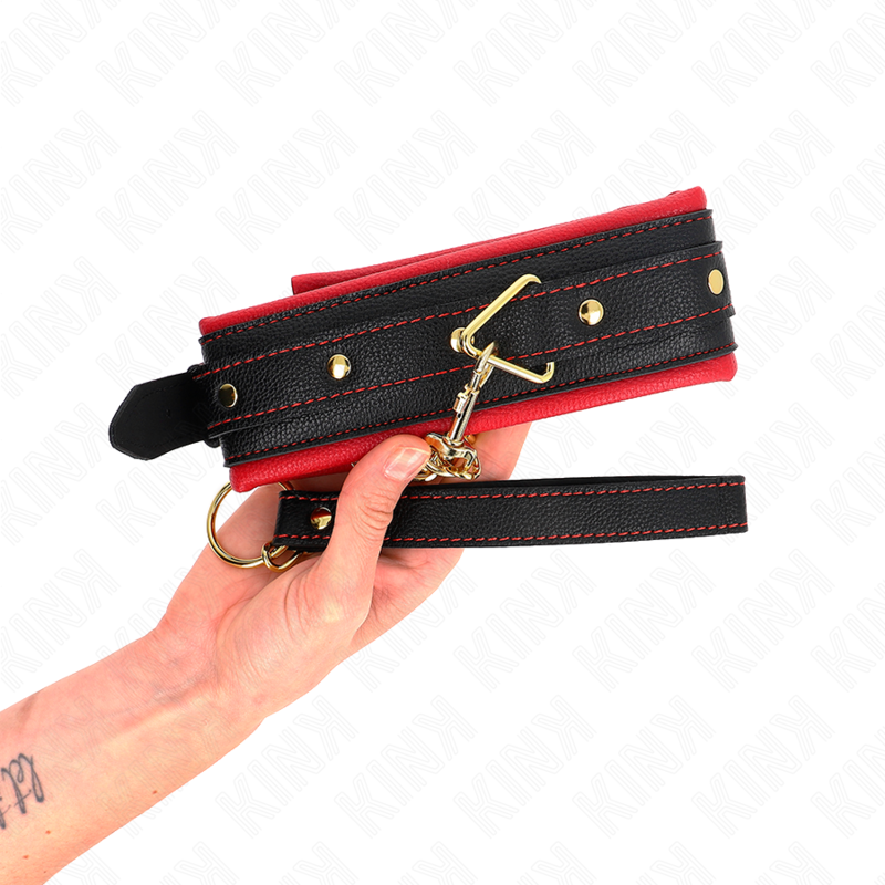 Collare con guinzaglio in tessuto Tinto regolabile 33-48 cm x 5,7 cm di Kink, immagine 5