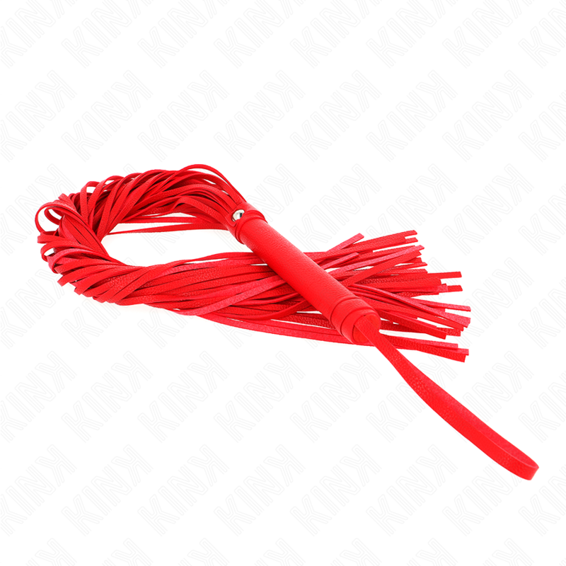 Frusta in PVC morbido rosso 70 cm di Kink, immagine 2