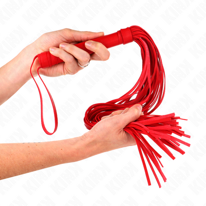 Frusta in PVC morbido rosso 70 cm di Kink