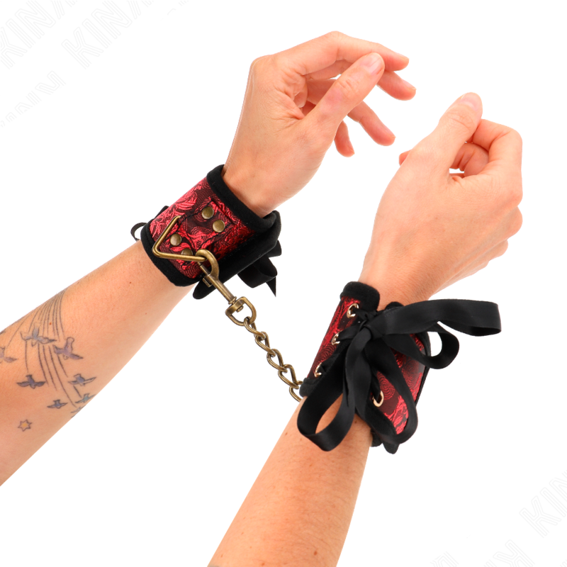 Resistenza da polso scandalo dettagli in pizzo Rosso-nero 24,5 cm x 6,5 cm di Kink, immagine 3