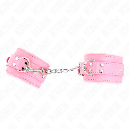 Resistenza da polso imbottita in pelliccia rosa con cintura rosa regolabile 17-29 cm x 6 cm di Kink