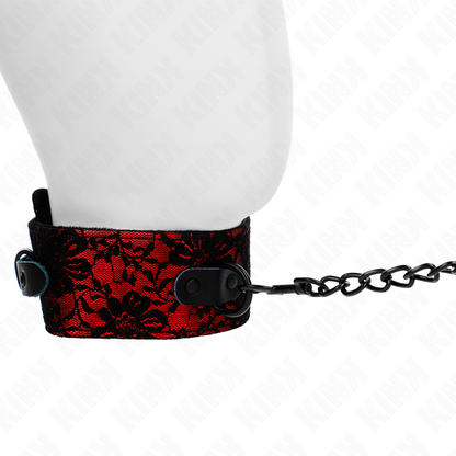 Collana in pizzo con cintura con cintura in vera pelle 105 cm / 44 x 5,5 cm di Kink