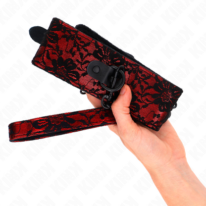 Collana in pizzo con cintura con cintura in vera pelle 105 cm / 44 x 5,5 cm di Kink, immagine 4