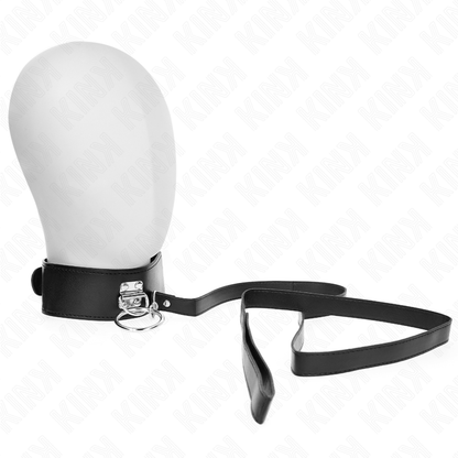 Guinzaglio borchie 116 cm collare con cinturino in similpelle 50 x 5 cm di Kink