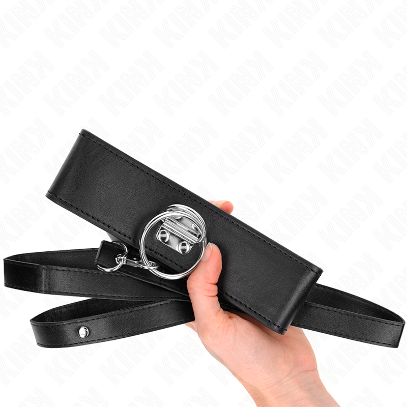 Guinzaglio borchie 116 cm collare con cinturino in similpelle 50 x 5 cm di Kink, immagine 5