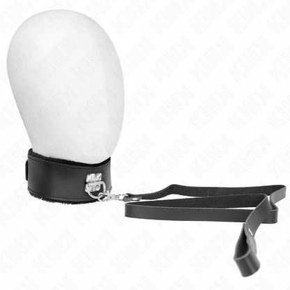 Collana con cintura 116 cm con cinturino in pelle nera regolabile 40-48 cm x 6 cm di Kink