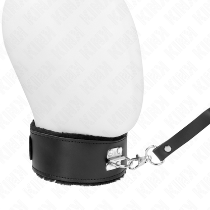 Collana con cintura 116 cm con cinturino in pelle nera regolabile 40-48 cm x 6 cm di Kink, immagine 2