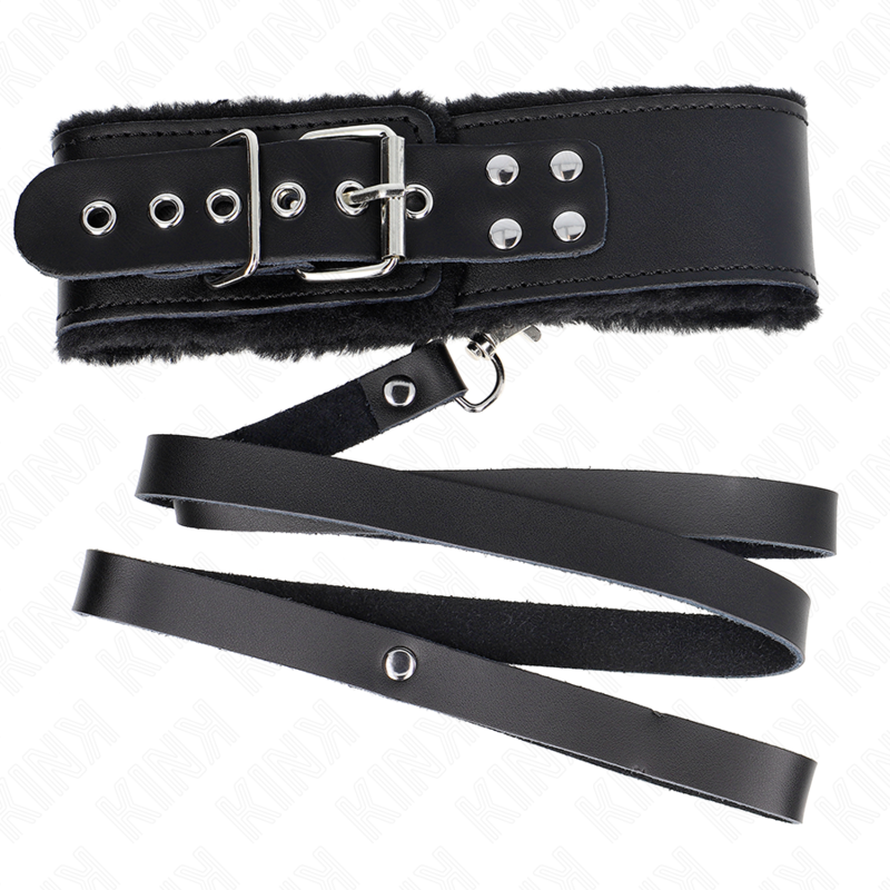 Collana con cintura 116 cm con cinturino in pelle nera regolabile 40-48 cm x 6 cm di Kink, immagine 5