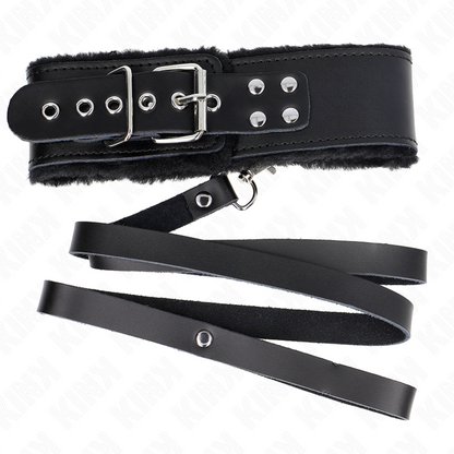 Collana con cintura 116 cm con cinturino in pelle nera regolabile 40-48 cm x 6 cm di Kink, immagine 5