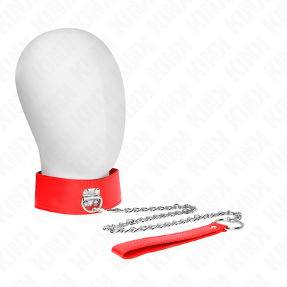 Collana con cintura 65 cm con largo cinturino rosso regolabile 33,5-41 cm x 5 cm di Kink