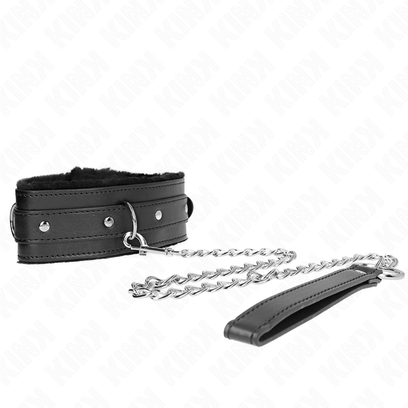 Collare con guinzaglio 65 cm con restrizioni nero 36-42 cm x 5,5 cm di Kink, immagine 3