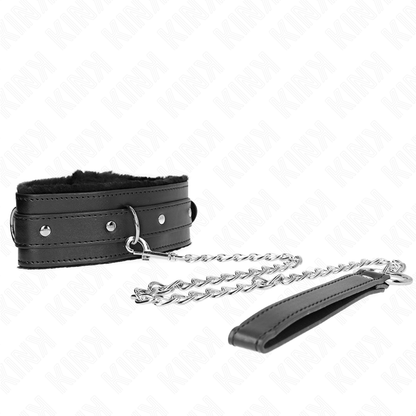 Collare con guinzaglio 65 cm con restrizioni nero 36-42 cm x 5,5 cm di Kink, immagine 3