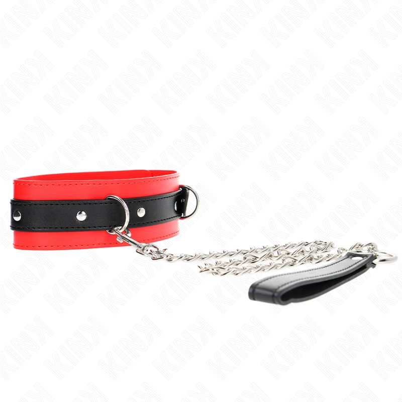 Collare con cintura 65 cm con cinturino rosso 54 x 4,5 cm di Kink, immagine 3