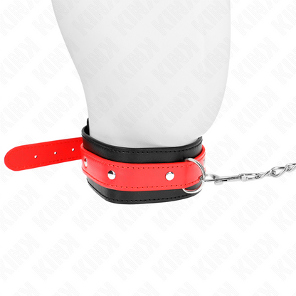 Collana con cinturino rosso 65 cm regolabile 36-43 cm x 5 cm di Kink, immagine 3