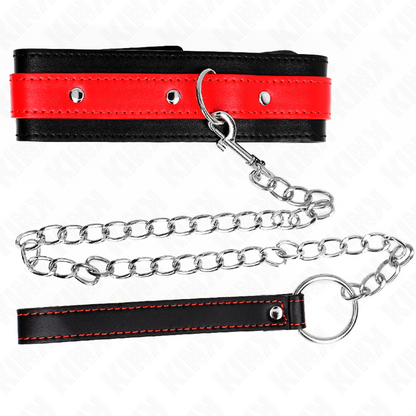 Collana con cinturino rosso 65 cm regolabile 36-43 cm x 5 cm di Kink, immagine 5