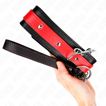Collana con cinturino rosso 65 cm regolabile 36-43 cm x 5 cm di Kink, immagine 4