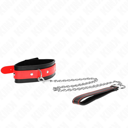 Collana con cinturino rosso 65 cm regolabile 36-43 cm x 5 cm di Kink, immagine 2