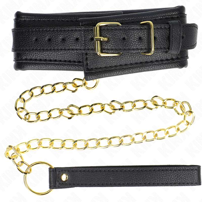 Collana con cinturino in similpelle spugna modello 1 regolabile 37-54 cm x 3 cm di Kink, immagine 3