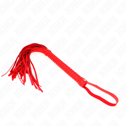 Frusta con manico rosso strutturato 48,5 cm di Kink, immagine 5