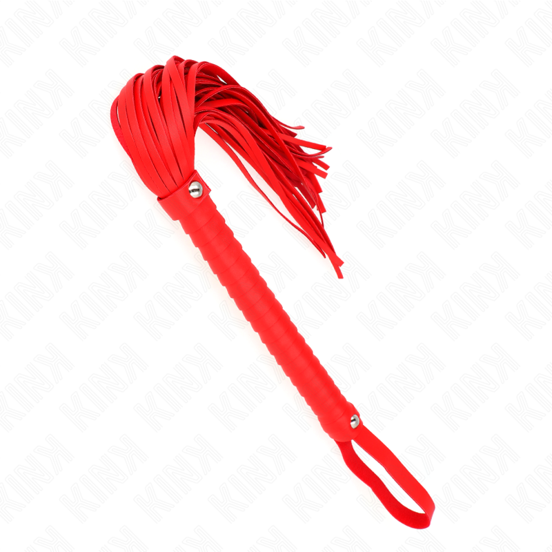 Frusta con manico rosso strutturato 48,5 cm di Kink, immagine 4
