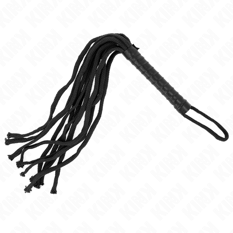 Frusta in corda nera 56 cm di Kink, immagine 2