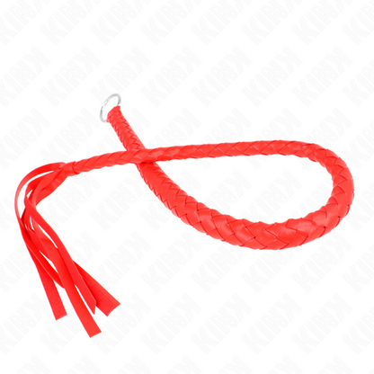 Frusta serpente con anello mano rosso 65 cm di Kink, immagine 5
