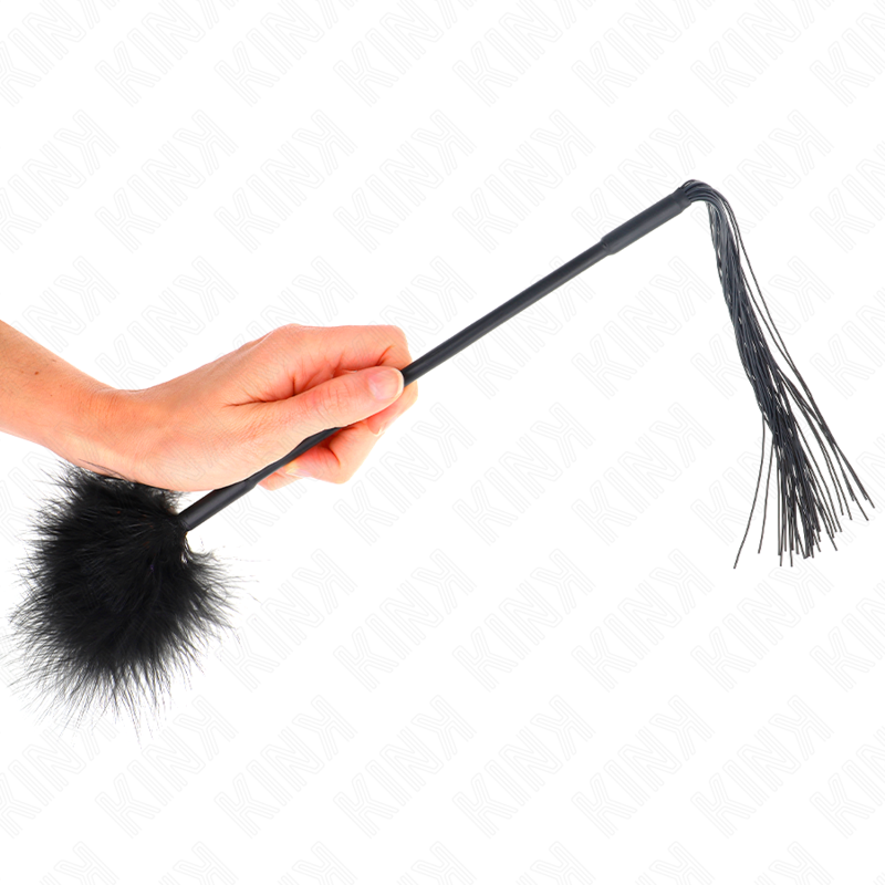 Frusta in silicone con piume per solletico 47 cm di Kink, immagine 3