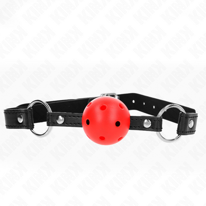 Palla cava dura rossa 4,5 cm modello gag 1 63,5 x 2 cm di Kink