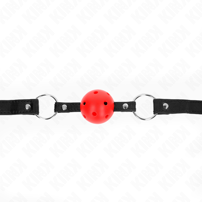 Palla cava dura rossa 4,5 cm modello gag 1 63,5 x 2 cm di Kink, immagine 4