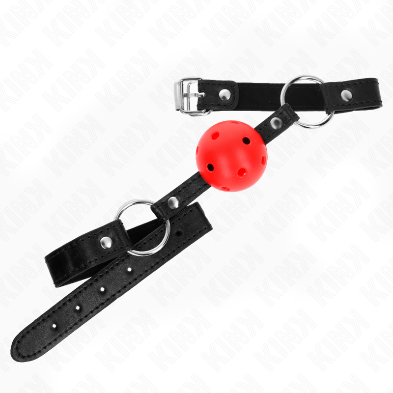 Palla cava dura rossa 4,5 cm modello gag 1 63,5 x 2 cm di Kink, immagine 2